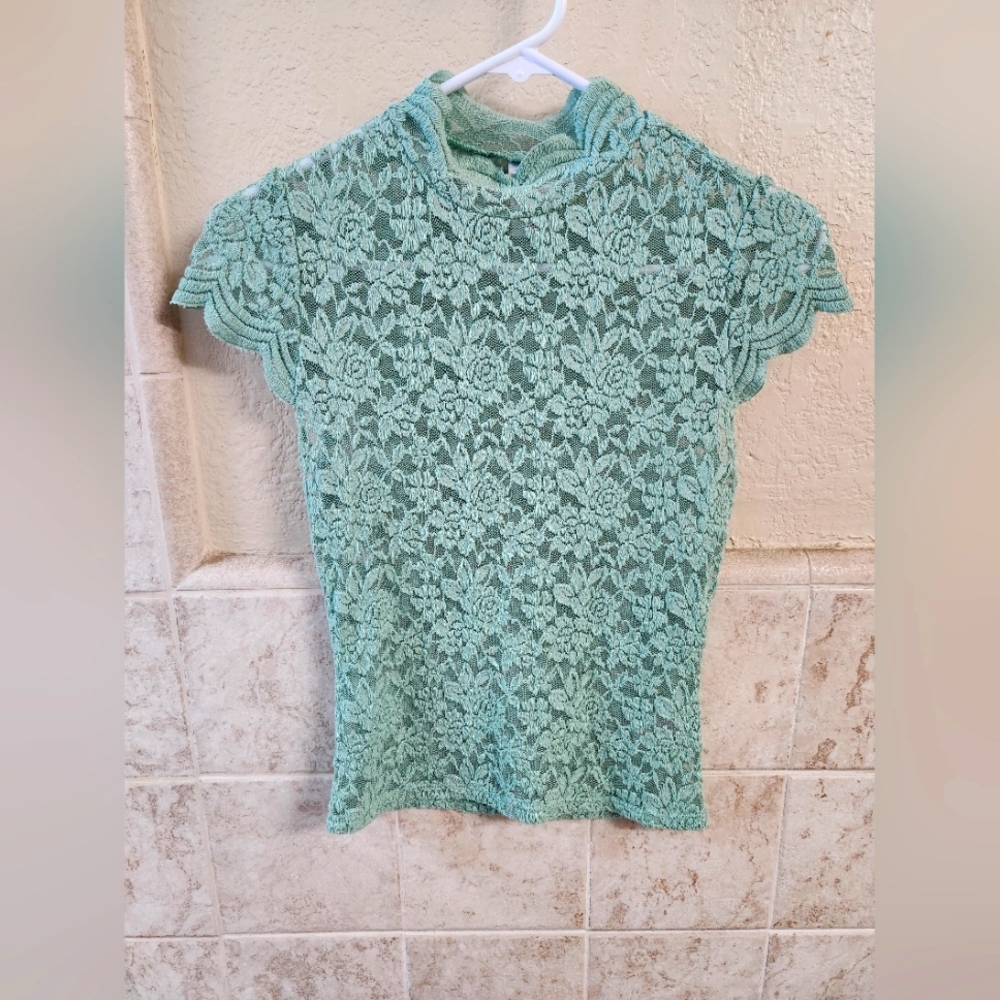 No Boundaries sheer lace top